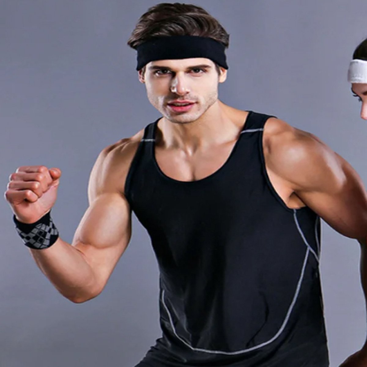 Headband | Headband | Sweatband | Sweatbands | Head | Sports band | Black V1188-MS101-00106-1