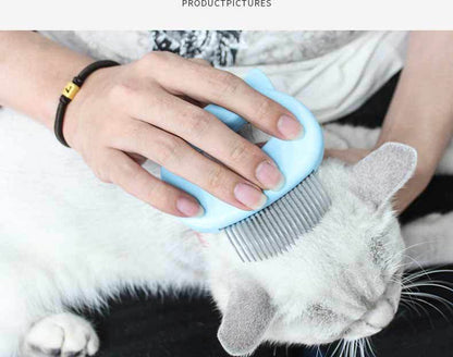 Cat Brush | Cat Comb | Lice Brush | Lice Comb | Elastic Teeth | Detangling Comb | Detangle & Remove Cat Hair V1188-MS101-00108-1