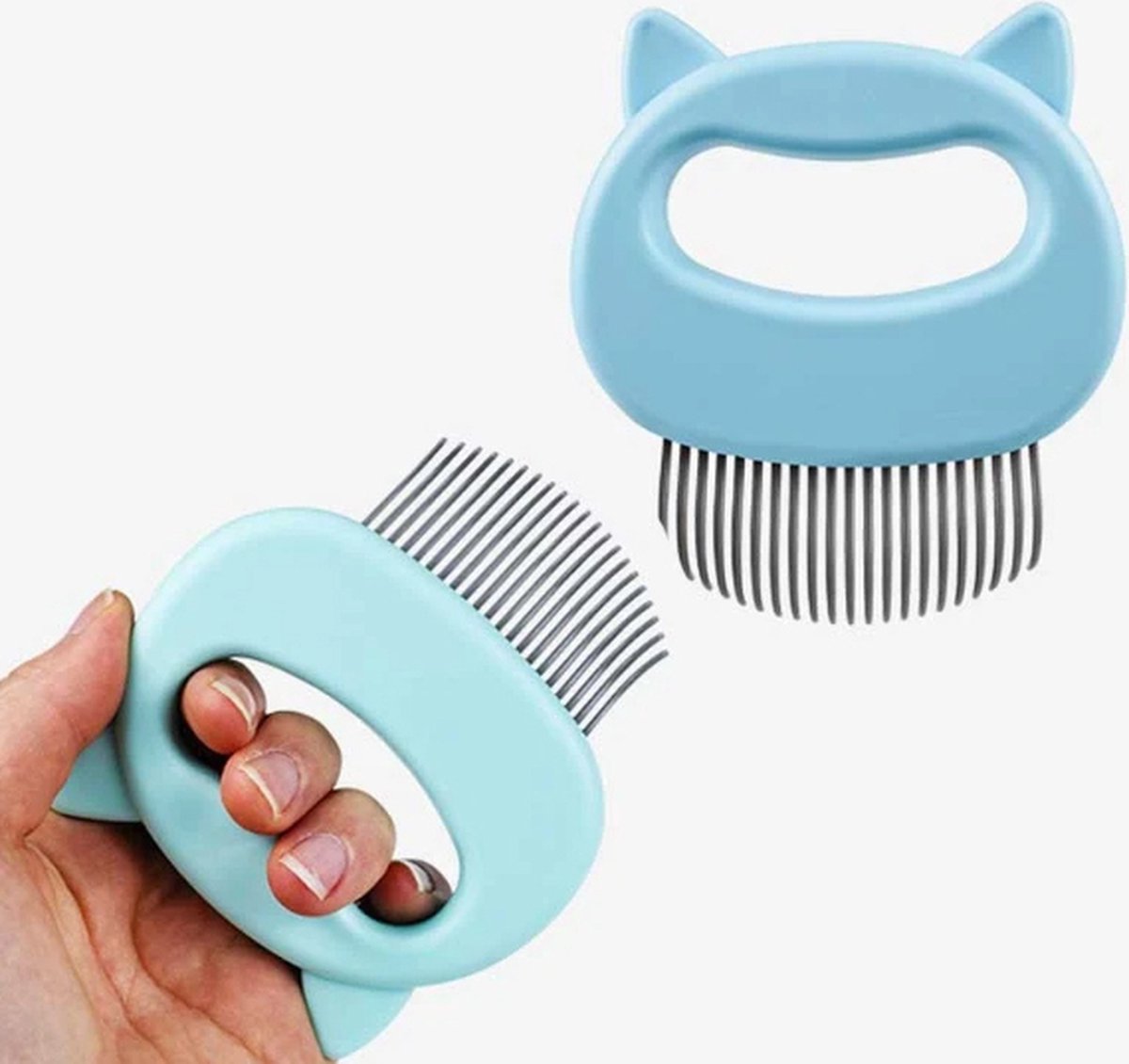 Cat Brush | Cat Comb | Lice Brush | Lice Comb | Elastic Teeth | Detangling Comb | Detangle & Remove Cat Hair V1188-MS101-00108-1