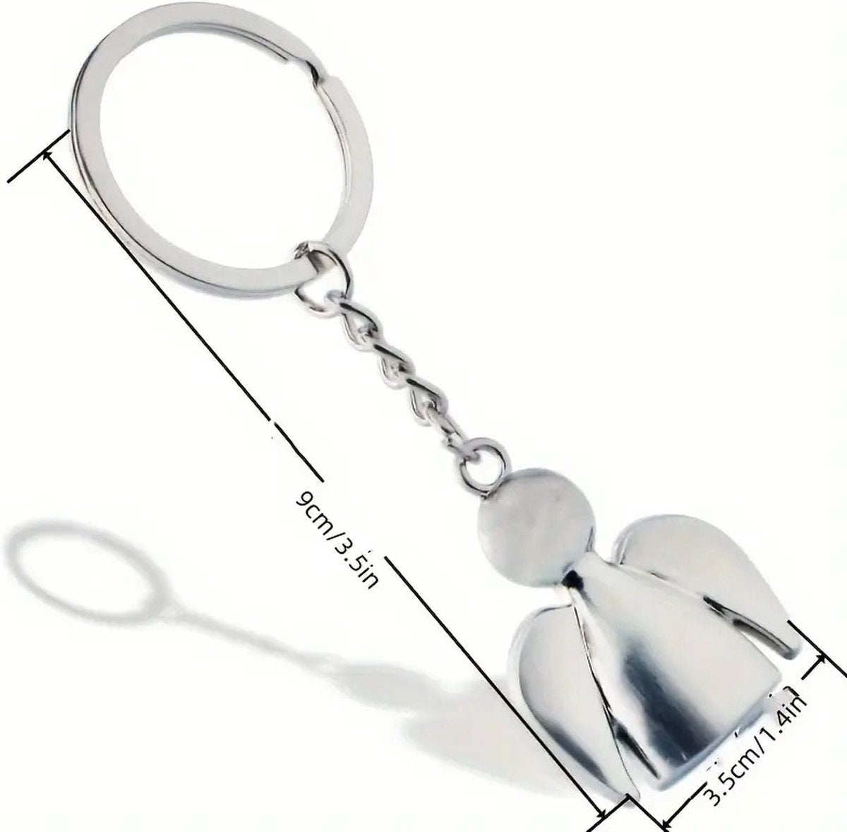 Guardian Angel Keychain | Guardian Angel Keychain | Key Holder | Stainless Steel | Silver V1188-MS101-00121-1