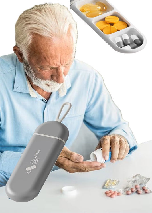 Portable | Pill Box | Pill Box | Medicine Box | Waterproof | Pill Box Tube | 3 Compartments | Incl. Hanging V1188-MS101-00139-1