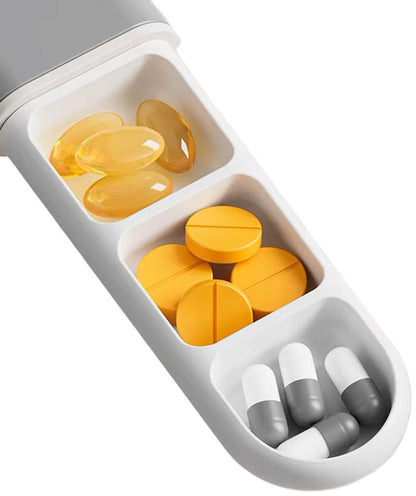 Portable | Pill Box | Pill Box | Medicine Box | Waterproof | Pill Box Tube | 3 Compartments | Incl. Hanging V1188-MS101-00139-1