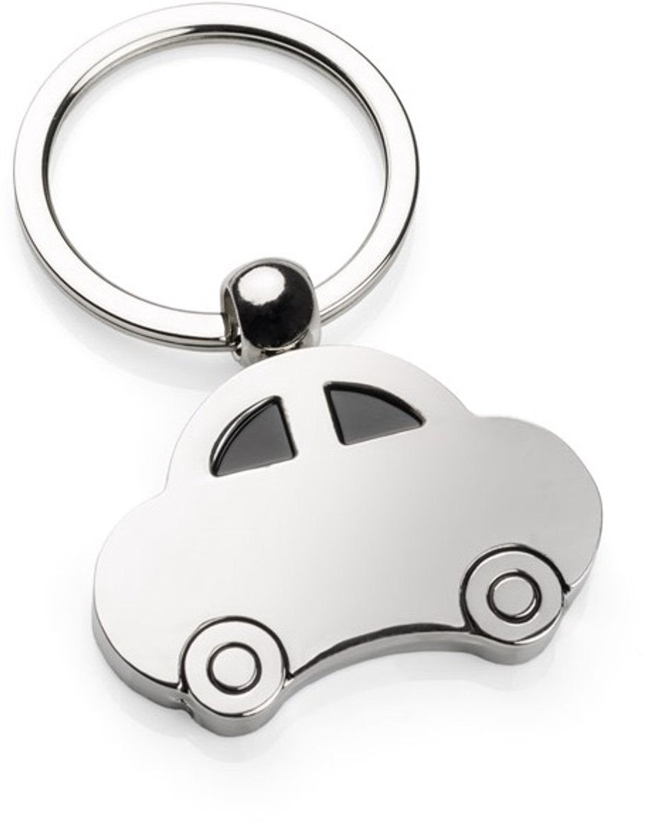Car Keychain | 4 x 2.8 CM | Metal | Silver V1188-MS101-00140-1