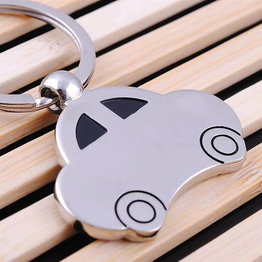 Car Keychain | 4 x 2.8 CM | Metal | Silver V1188-MS101-00140-1