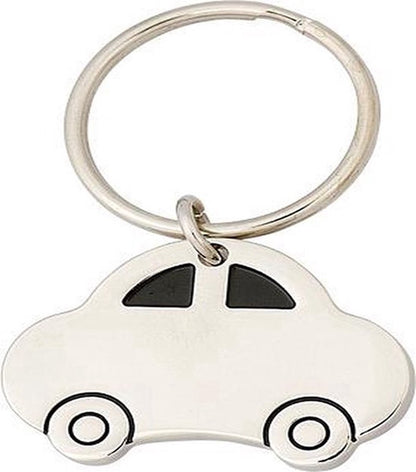 Car Keychain | 4 x 2.8 CM | Metal | Silver V1188-MS101-00140-1