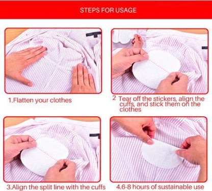 Underarm Pads Cotton Pads - For Sweat Stains - Absorb Underarm Sweat - Absorb Sweat Under Armpit - 20 Pieces V1188-MS101-00145-1
