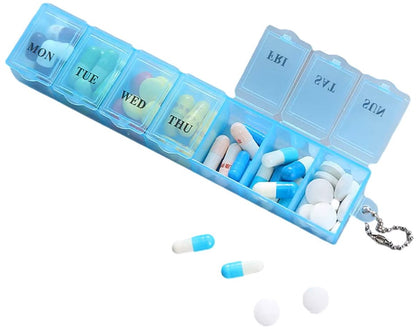 Medicine Storage Boxes 7 Days | Pill Box | Pill Box | Pill Planner | With Day Indicator | 7 Compartments | V1188-MS101-00146-1