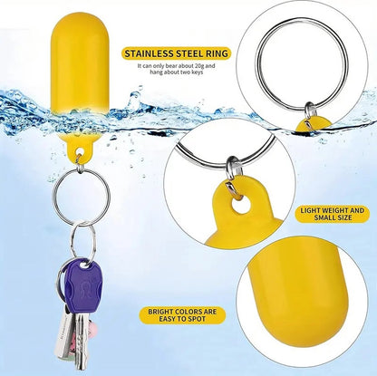 Floating Keychain I ABS I Bumper I Key Driver I Floating I Oval I White V1188-MS101-00148-1
