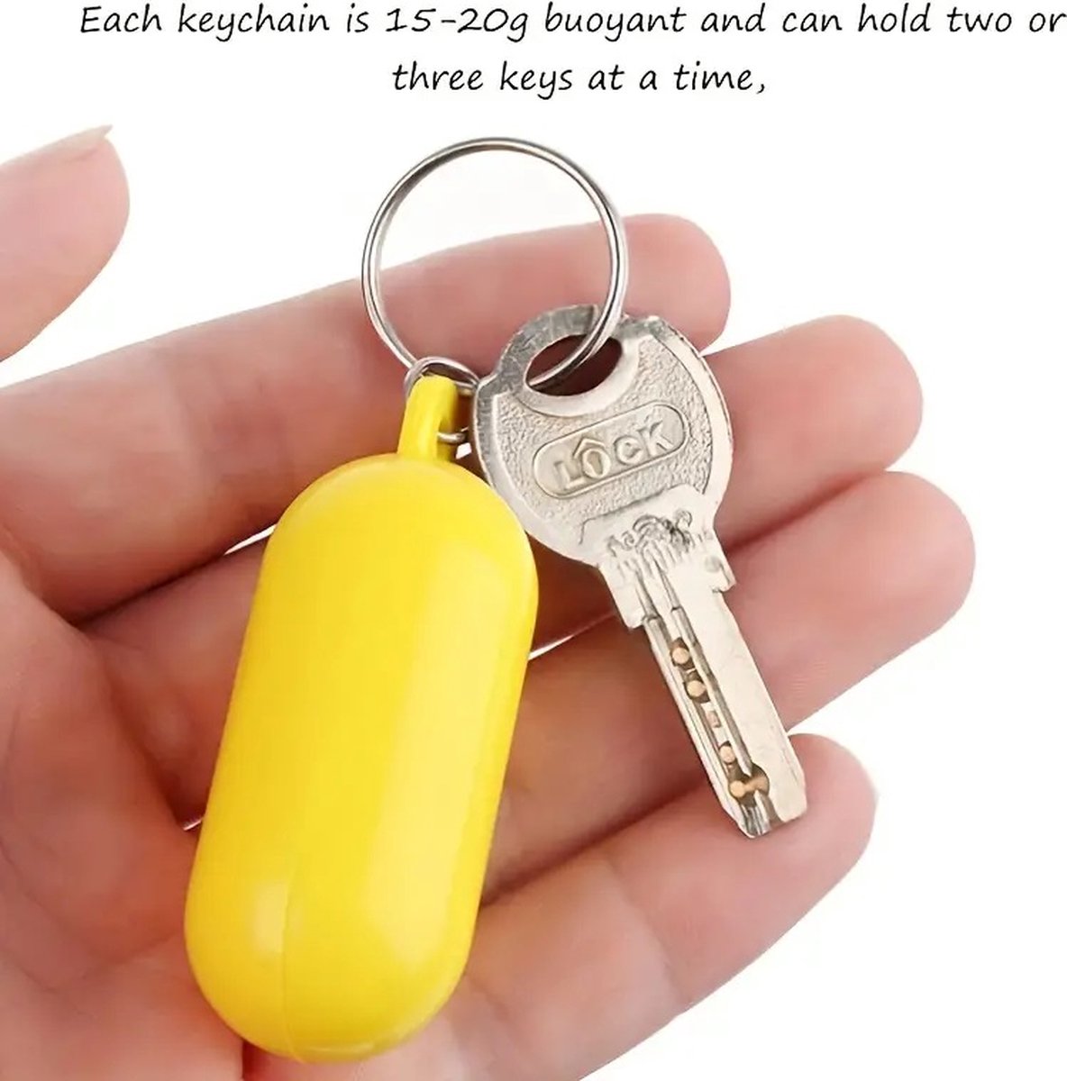 Floating Keychain I ABS I Bumper I Key Driver I Floating I Oval I White V1188-MS101-00148-1