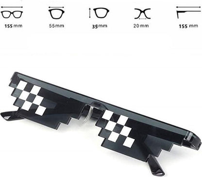Marvies Thug Life Sunglasses | Black | 6 Pixels | Black | Sunglasses | Glasses V1188-MS101-00149-1