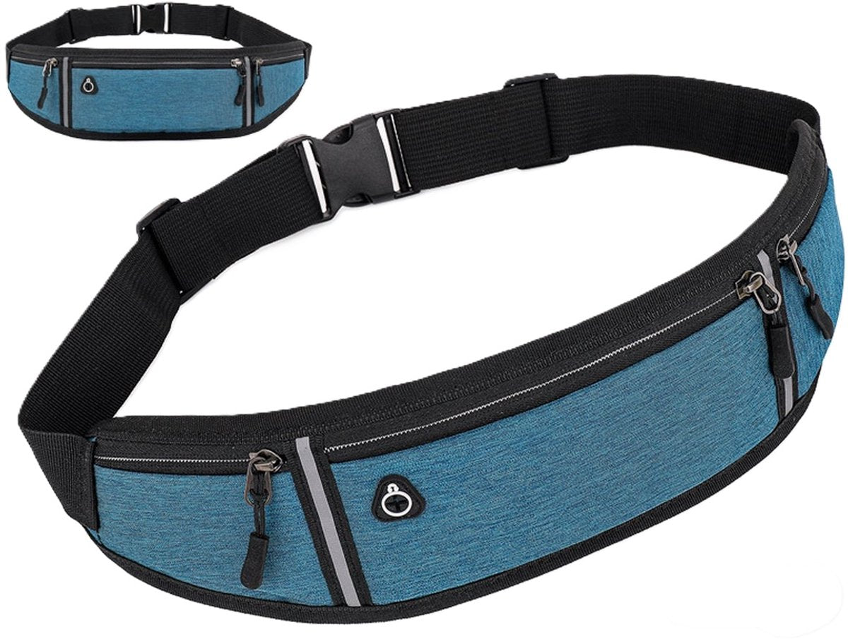 Waist Bag | Running Belt | With Phone Holder | With Smartphone Holder | Reflective | Running Bag | Blue V1188-MS101-00150-1