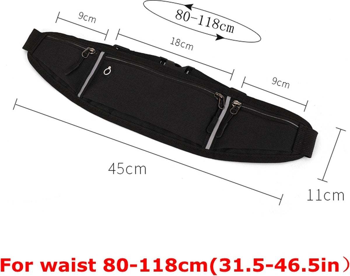 Waist Bag | Running Belt | With Phone Holder | With Smartphone Holder | Reflective | Running Bag | Blue V1188-MS101-00150-1