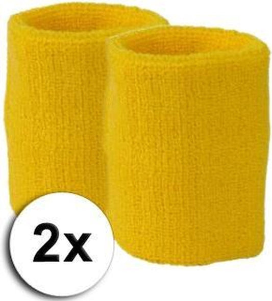 Gold wrist sweatbands 2 pieces V1188-MS101-00153-1