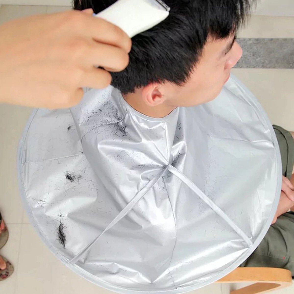 Grey Hairdresser's Cape V1188-MS101-00158-1
