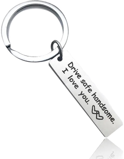 Keychain Drive Safe Handsome II Love You I Silver V1188-MS101-00161-1