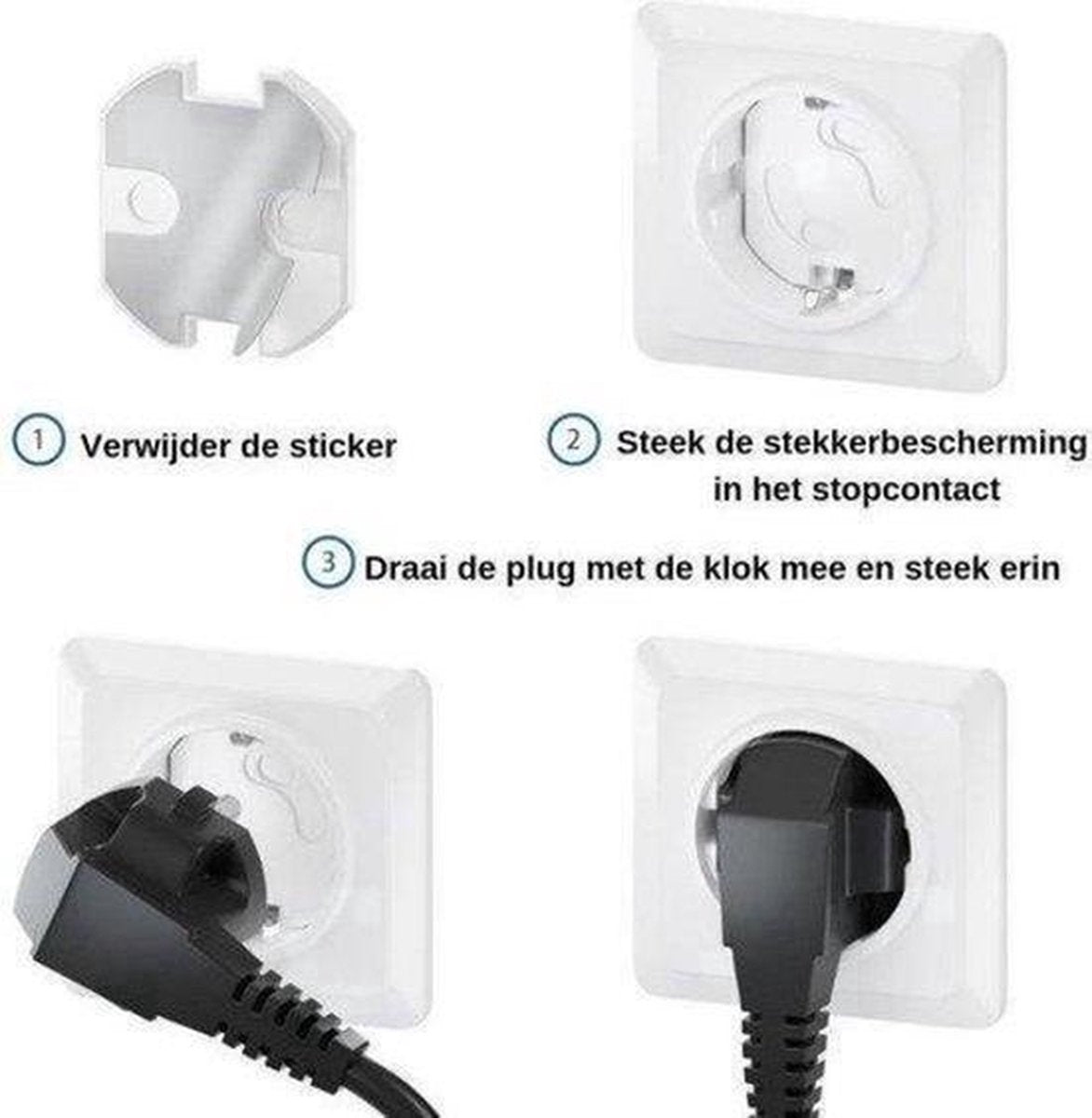 Socket Security for Children | Self-Adhesive Socket Protection Safety Lock Socket | Child Lock Socket | 4 V1188-MS101-00162-1