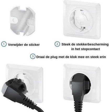 Socket Security for Children | Self-Adhesive Socket Protection Safety Lock Socket | Child Lock Socket | 4 V1188-MS101-00162-1