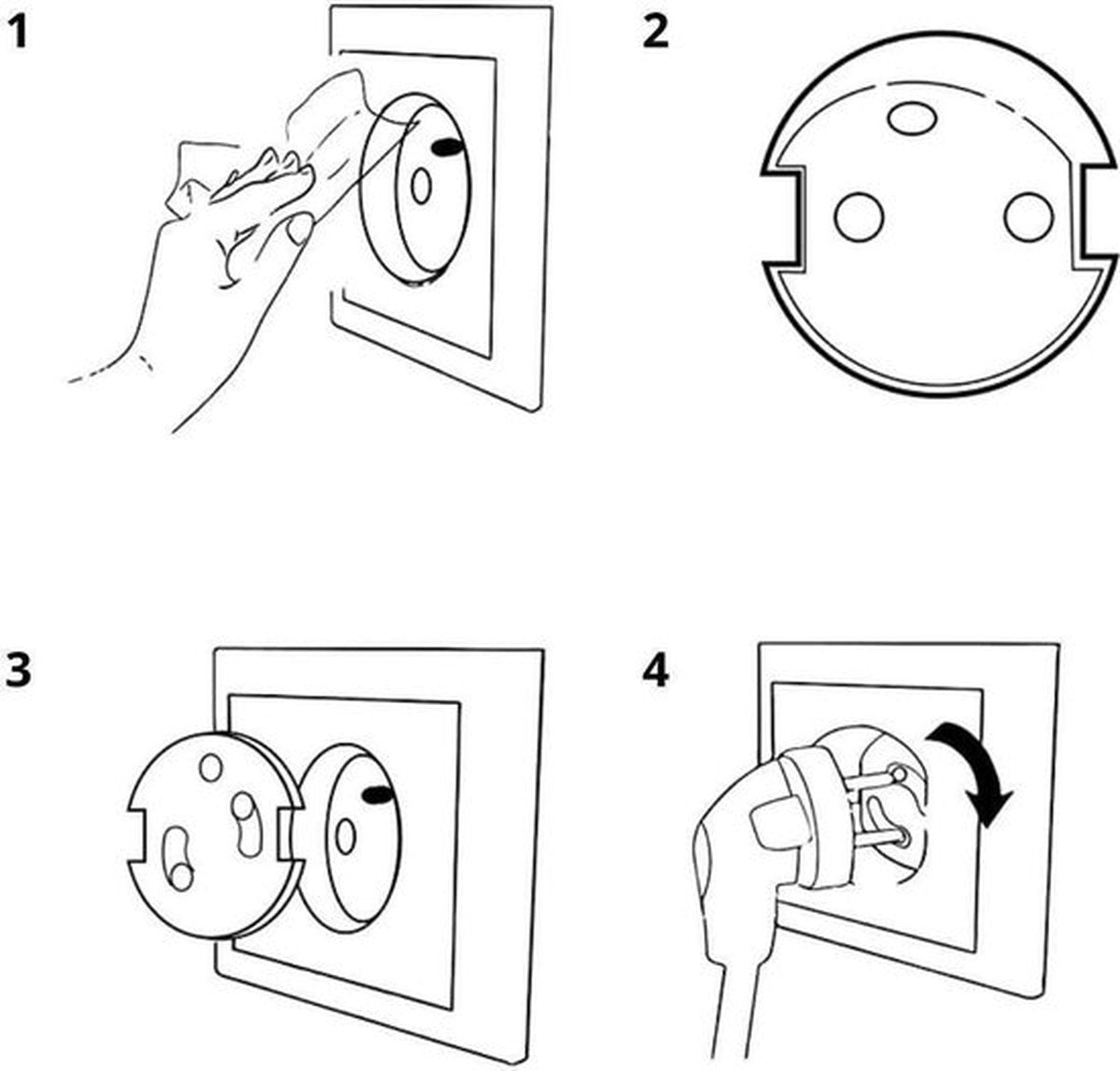 Socket Security for Children | Self-Adhesive Socket Protection Safety Lock Socket | Child Lock Socket | 4 V1188-MS101-00162-1