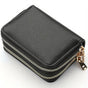 Luxury Double Zipper Wallet & Card Holder | Wallet | For Letters, 11 Cards & Coins | PU Leather | Black V1188-MS101-00164-1