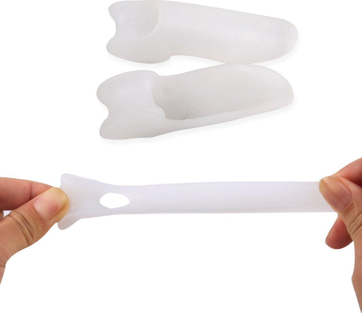 Silicone Toe Corrector Little Toe | Toe Spreader | Little Toe Protector | 1 Pair | Transparent V1188-MS101-00168-1