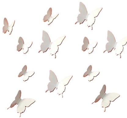 3D Wall Decoration Butterflies 12 Pieces | Wall Butterflies | Butterfly Wall Stickers | Solid Wall Stickers | V1188-MS101-00169-1
