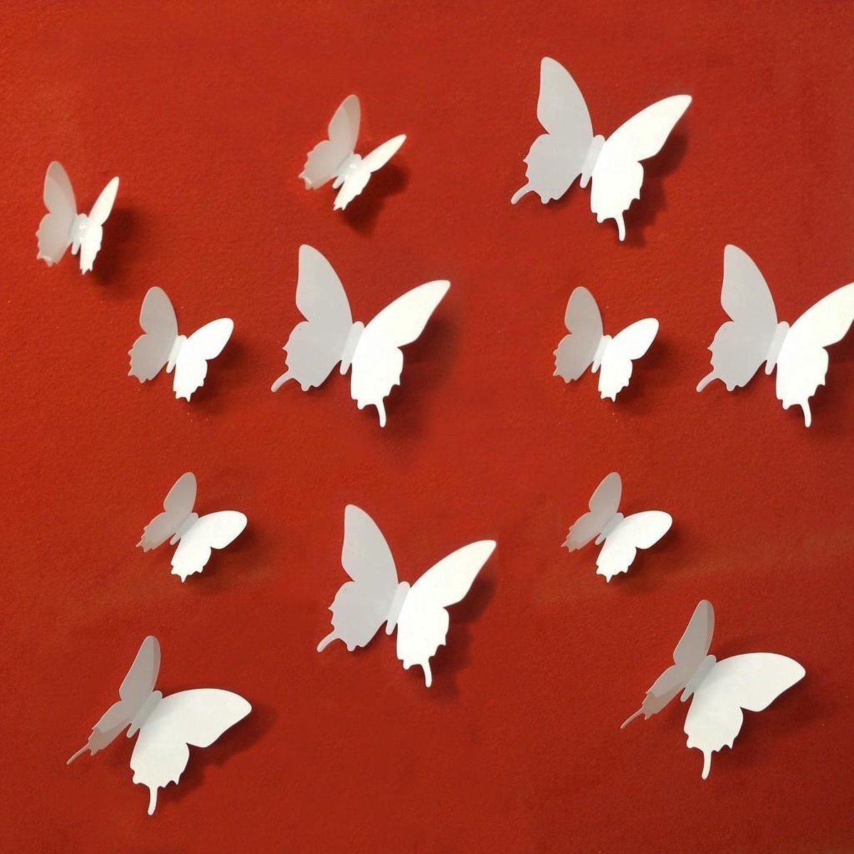 3D Wall Decoration Butterflies 12 Pieces | Wall Butterflies | Butterfly Wall Stickers | Solid Wall Stickers | V1188-MS101-00169-1