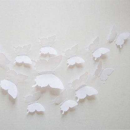 3D Wall Decoration Butterflies 12 Pieces | Wall Butterflies | Butterfly Wall Stickers | Solid Wall Stickers | V1188-MS101-00169-1