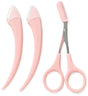 Eyebrow Scissors | Small Eyebrow Scissors | Eyebrow Comb | Scissors and Trimmer | With 2 Eyebrow Blades | Pink V1188-MS101-00172-1
