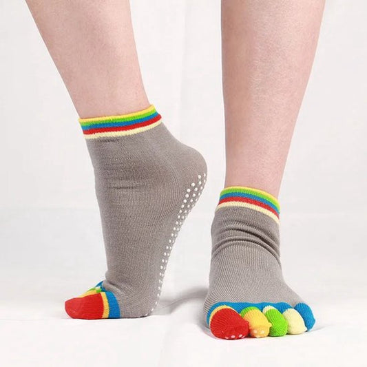 Full Toe Yoga Socks | Full Toe Yoga Sock | With Anti-Slip Bottom | Anti-Slip Socks | Pilates Socks | Size V1188-MS101-00177-1
