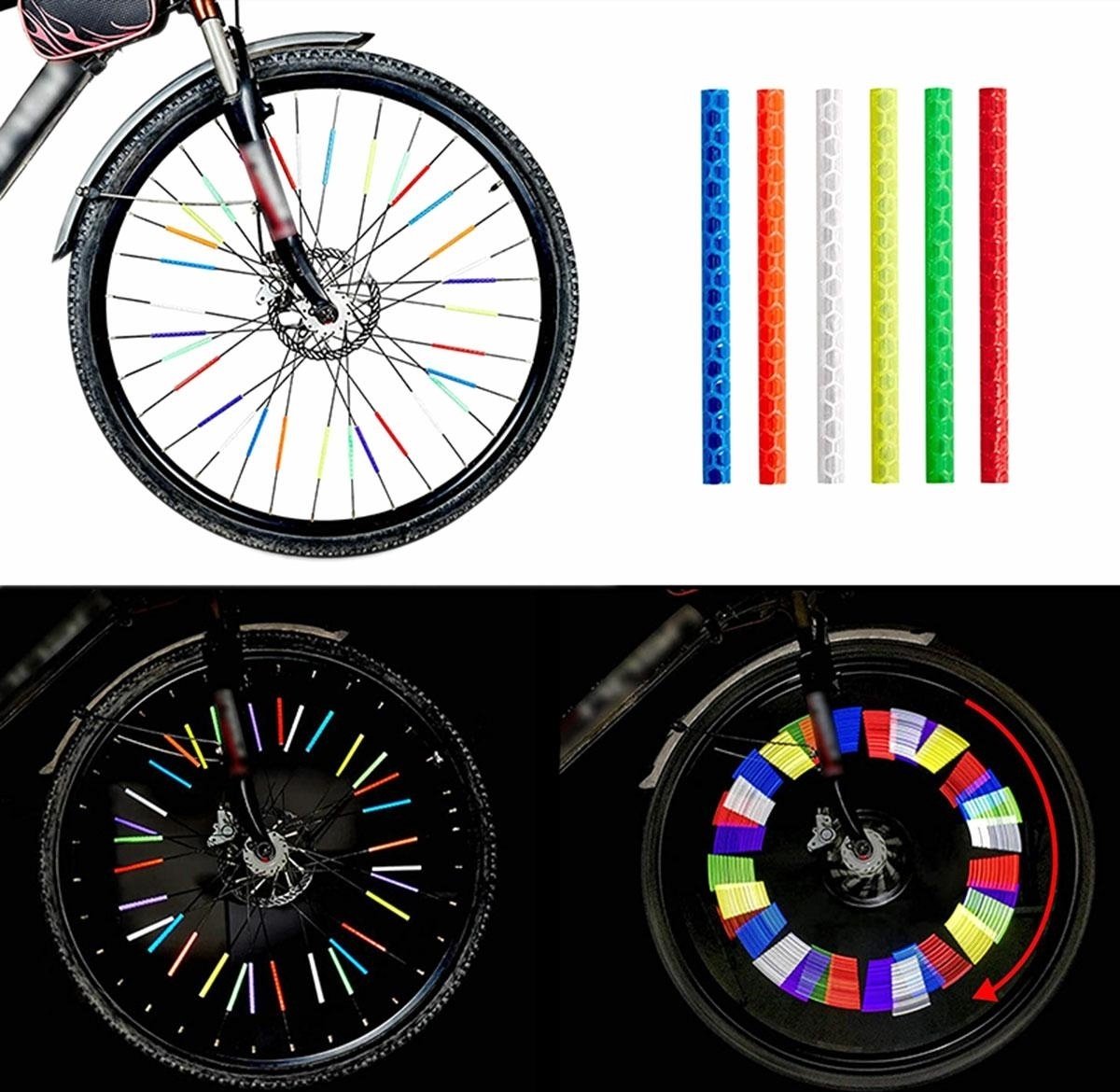 Spoke Bicycle Reflectors Bicycle Wheel 12 Pieces | Spoke Reflectors | Wheel Reflectors | Glow In The Dark | V1188-MS101-00178-1