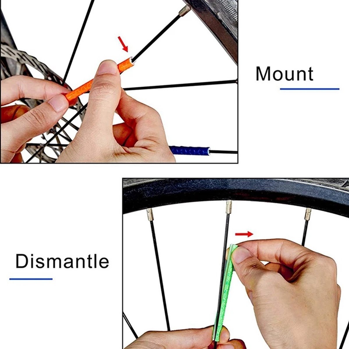 Spoke Bicycle Reflectors Bicycle Wheel 12 Pieces | Spoke Reflectors | Wheel Reflectors | Glow In The Dark | V1188-MS101-00178-1