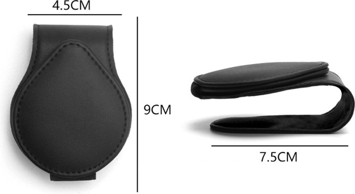 PU Leather Car Sunglasses Holder | Sun Visor Holder | Glasses Holder | Reading Glasses Holder | Storage Clip V1188-MS101-00183-1