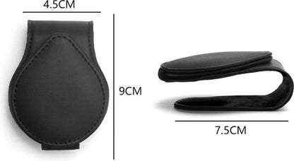 PU Leather Car Sunglasses Holder | Sun Visor Holder | Glasses Holder | Reading Glasses Holder | Storage Clip V1188-MS101-00183-1