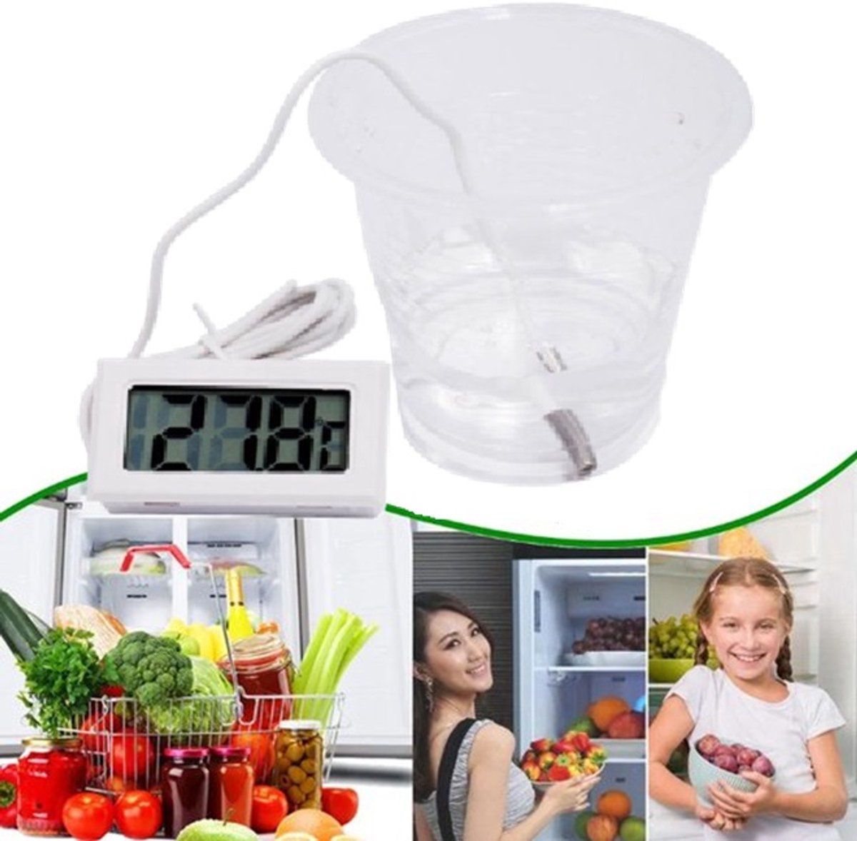 Refrigerator Thermometer | Aquarium Thermometer | Digital Freezer Thermometer | Deep Freezer Thermometer | V1188-MS101-00184-1