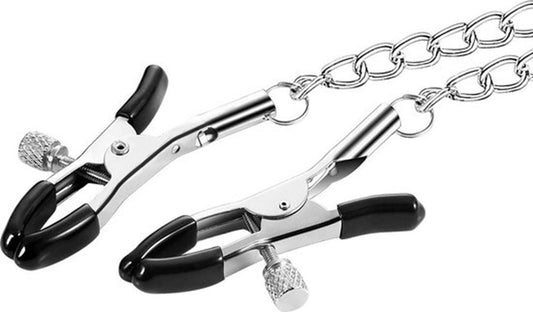 BDSM Nipple Clamps With Chain | Erotic Nipple Clamps | Sex Pitch Nipple Clamps | Sex Toy V1188-MS101-00198-1