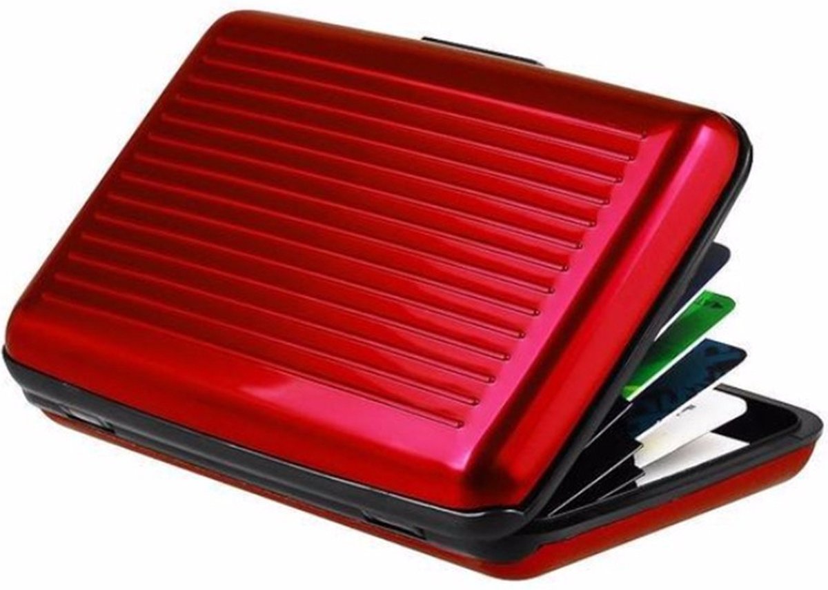 Aluminum Card Holder | Card Holder | Aluminum Wallet | Wallet | Card Holder | Red V1188-MS101-00199-1