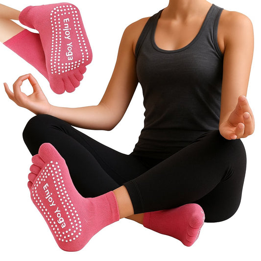 Full Toe Yoga Socks | Full Toe Yoga Sock | With Anti-Slip Bottom | Anti-Slip Socks | Pilates Socks | Size V1188-MS101-00207-1
