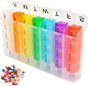7-day pill box with 4 daily compartments - Automatic opening - 28-compartment pill box - Medicine box - Pill V1188-MS101-00213-1