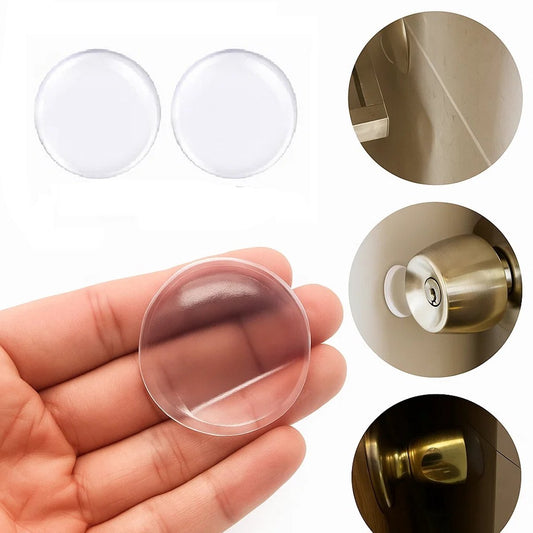 Door Stoppers | Self-Adhesive Door Protectors | Door Protection | Silicone | Transparent | Washable | 2 Pieces V1188-MS101-00214-1