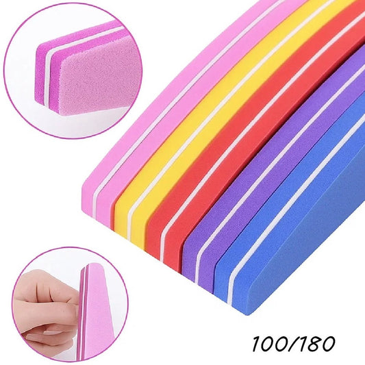 5x Files 100/180 grit | Nail buffer | Nail file | Polishing block | Nail polishing block | Buffer block | V1188-MS101-00217-1