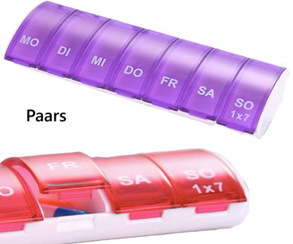 Pill Box | Pill Box | Medicine Box | Pill Box | 7 Days | 1 Week | Monday to Sunday | Purple V1188-MS101-00219-1