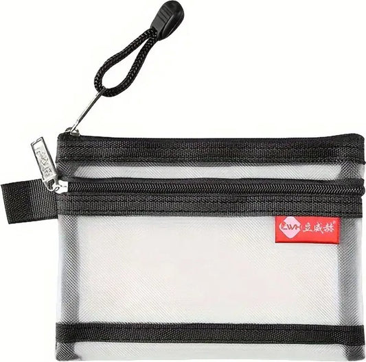 Double-Layer Mini Zipper Bag for Men | Card Holder | Driver's License Pouch | Coin Holder | Banknote Holder | V1188-MS101-00223-1