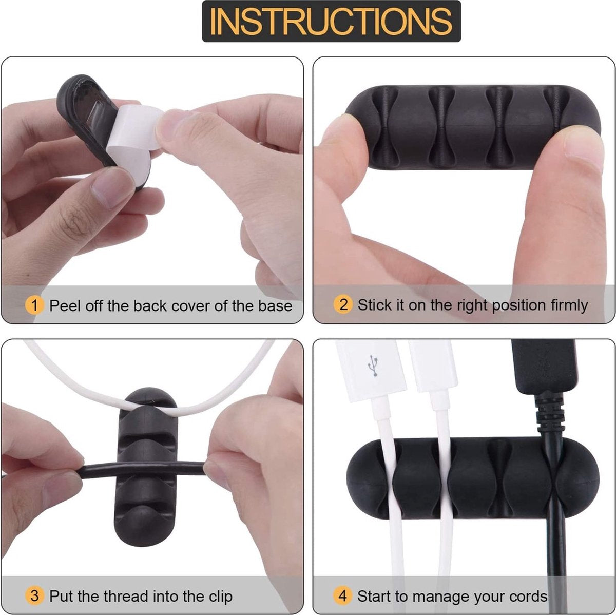 Self-Adhesive Cable Holder | Cable Organizer | Cable Clips | Self-Adhesive Cable Clips | Cable Holder | For 5 V1188-MS101-00226-1