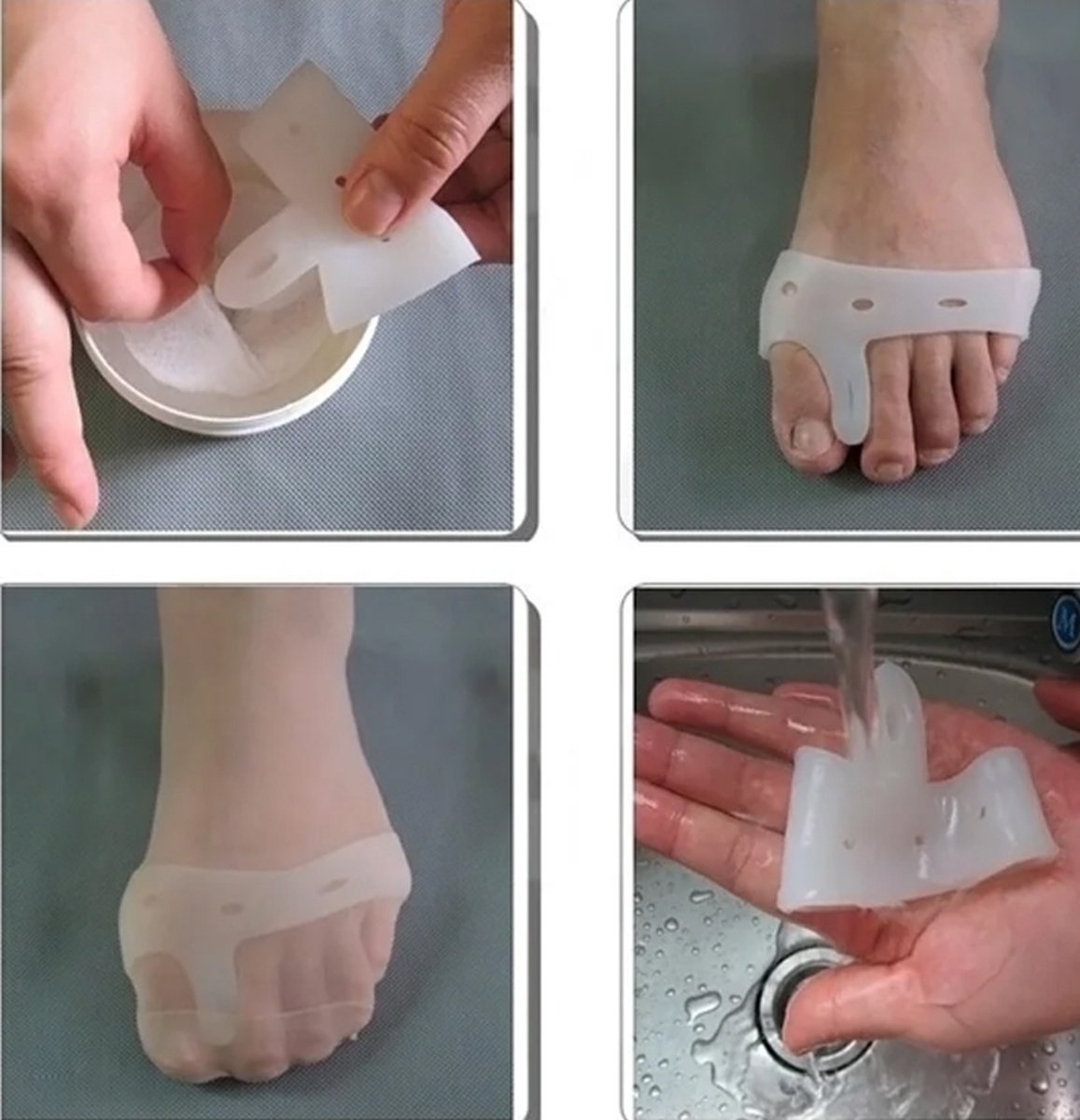 Hallux Valgus Silicone Toe Corrector | Toe Separator | Straighten Big Toe | Shock Absorbing | With Holes | V1188-MS101-00234-1