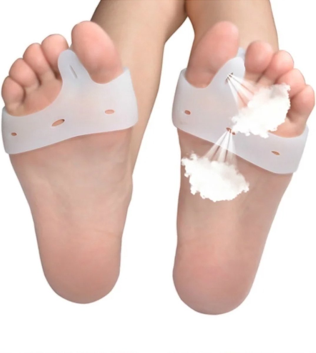 Hallux Valgus Silicone Toe Corrector | Toe Separator | Straighten Big Toe | Shock Absorbing | With Holes | V1188-MS101-00234-1