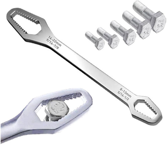Wrench I Universal ring spanner 8-22 MM I Wrench I Adjustable I Silver V1188-MS101-00235-1