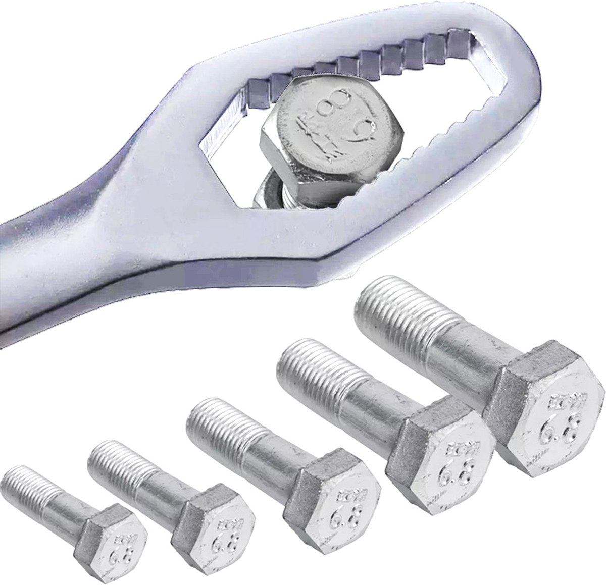 Wrench I Universal ring spanner 8-22 MM I Wrench I Adjustable I Silver V1188-MS101-00235-1