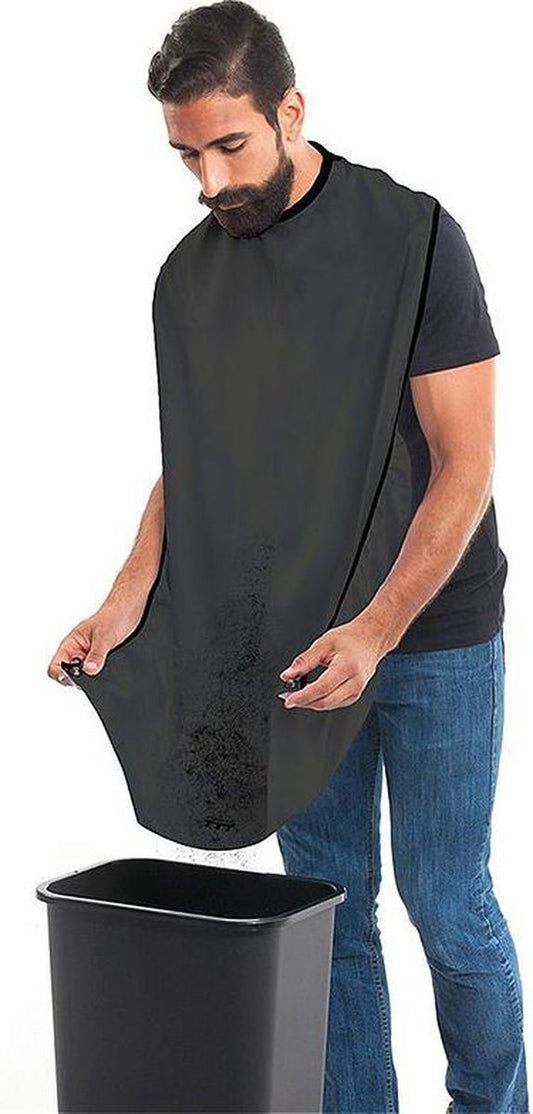 Beard apron - beard cape - includes 2 suction cups - Lightweight - Black V1188-MS101-00238-1