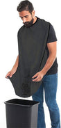 Beard apron - beard cape - includes 2 suction cups - Lightweight - Black V1188-MS101-00238-1