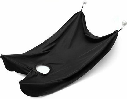 Beard apron - beard cape - includes 2 suction cups - Lightweight - Black V1188-MS101-00238-1
